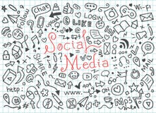 Set of social media doodles - Vector royalty free illustration Set of social media doodles - Vector royalty free illustration