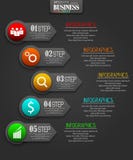 Infographics Business Template concept with 5 options