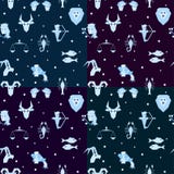 Vector seamless pattern of zodiac stock illustration Vector seamless pattern of zodiac stock illustration