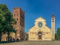 Basilica of San Zeno, Verona, Italy stock photos Basilica of San Zeno, Verona, Italy stock photos
