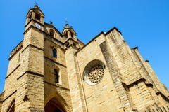 Basilika av Santa Maria del Coro i San Sebastian, Spanien arkivfoton Basilika av Santa Maria del Coro i San Sebastian, Spanien arkivfoton