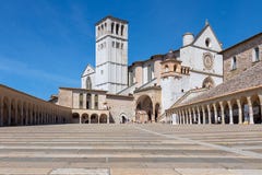 Basilique papale célèbre du St Francis de la basilique Papale d'Assisi images stock Basilique papale célèbre du St Francis de la basilique Papale d'Assisi images stock