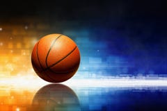 Basketbal met bezinning Stock Afbeeldingen Basketbal met bezinning Stock Afbeeldingen