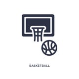 basketball icon on white background. Simple element illustration from education concept royalty free illustration basketball icon on white background. Simple element illustration from education concept royalty free illustration