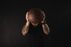 Basketball indoor isolated on black royalty free stock images Basketball indoor isolated on black royalty free stock images