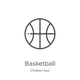 basketsymbolsvektor från barnleksakersamling Tunn linje illustration för vektor för basketöversiktssymbol Översikt tunn linje vektor illustrationer basketsymbolsvektor från barnleksakersamling Tunn linje illustration för vektor för basketöversiktssymbol Översikt tunn linje vektor illustrationer