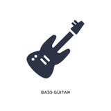 bass guitar icon on white background. Simple element illustration from music concept vector illustration bass guitar icon on white background. Simple element illustration from music concept vector illustration