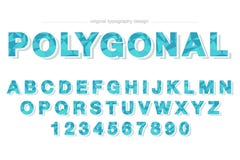 Basse poly conception colorée bleue de typographie illustration de vecteur Basse poly conception colorée bleue de typographie illustration de vecteur