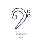 Bassleutelpictogram van muziek en media overzichtsinzameling Het dunne pictogram van de lijn basdiesleutel op witte achtergrond w stock illustratie Bassleutelpictogram van muziek en media overzichtsinzameling Het dunne pictogram van de lijn basdiesleutel op witte achtergrond w stock illustratie