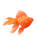 Basso poli siluetta del pesce rosso nello stile geometrico illustrazione di stock Basso poli siluetta del pesce rosso nello stile geometrico illustrazione di stock