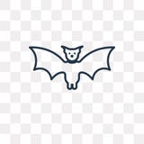 Bat vector icon isolated on transparent background, linear Bat t royalty free illustration Bat vector icon isolated on transparent background, linear Bat t royalty free illustration