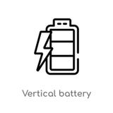 batería vertical del esquema con el icono del vector de tres barras l?nea simple negra aislada ejemplo del elemento del concepto stock de ilustración batería vertical del esquema con el icono del vector de tres barras l?nea simple negra aislada ejemplo del elemento del concepto stock de ilustración
