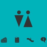 Bathroom icon flat vector illustration Bathroom icon flat vector illustration