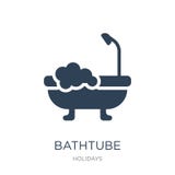 bathtube Ikone in der modischen Entwurfsart bathtube Ikone lokalisiert auf weißem Hintergrund einfache und moderne Ebene der bath lizenzfreie abbildung bathtube Ikone in der modischen Entwurfsart bathtube Ikone lokalisiert auf weißem Hintergrund einfache und moderne Ebene der bath lizenzfreie abbildung