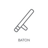 Baton linear icon. Modern outline Baton logo concept on white ba royalty free illustration Baton linear icon. Modern outline Baton logo concept on white ba royalty free illustration