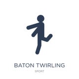 baton twirling icon. Trendy flat vector baton twirling icon on w royalty free illustration baton twirling icon. Trendy flat vector baton twirling icon on w royalty free illustration