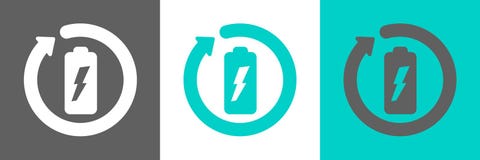 Battery recycling icon vector illustration Battery recycling icon vector illustration