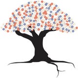 Baum, Blumen, Logo, Vektor, Illustrator lizenzfreie abbildung Baum, Blumen, Logo, Vektor, Illustrator lizenzfreie abbildung