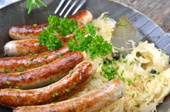 Bavarian fried sausages royalty free stock images Bavarian fried sausages royalty free stock images