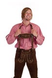 Bavarian man with oktoberfest leather trousers (le
