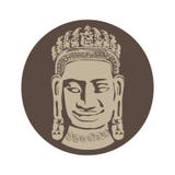 Bayon, Pokojowy Buddha ilustracji Bayon, Pokojowy Buddha ilustracji