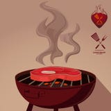 Bbq party2 иллюстрация вектора Bbq party2 иллюстрация вектора