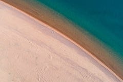 Beach and Calm Sea. Aerial Vertical Top-Down View royalty free stock image Beach and Calm Sea. Aerial Vertical Top-Down View royalty free stock image