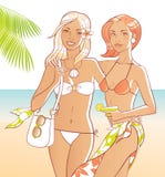 Beach Girls Royalty Free Stock Image