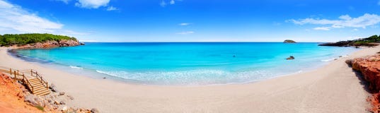 Beach in Ibiza island panoramic