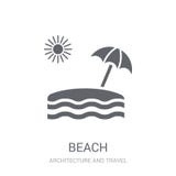 Beach icon. Trendy Beach logo concept on white background from A royalty free illustration Beach icon. Trendy Beach logo concept on white background from A royalty free illustration