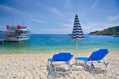 Beach Scene From Corfu Island Stock Photography Beach Scene From Corfu Island Stock Photography