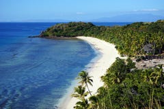 Beach on Yasawa Island, Fiji royalty free stock photos Beach on Yasawa Island, Fiji royalty free stock photos