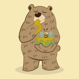 Bear Eating Honey stock illustration Bear Eating Honey stock illustration
