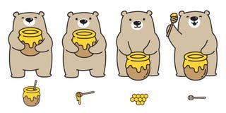 Bear vector Polar Bear icon logo honey bee cartoon character illustration doodle royalty free illustration Bear vector Polar Bear icon logo honey bee cartoon character illustration doodle royalty free illustration