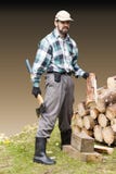 Bearded man with an axe stock image Bearded man with an axe stock image