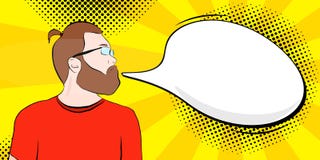 Bearded man in the style royalty free illustration Bearded man in the style royalty free illustration