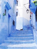 Beau Chefchaouen bleu photographie stock libre de droits Beau Chefchaouen bleu photographie stock libre de droits