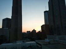 Beau coucher du soleil au-dessus d'Atlanta du centre, GA, Etats-Unis photo stock Beau coucher du soleil au-dessus d'Atlanta du centre, GA, Etats-Unis photo stock