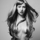 Beau femme avec le cheveu magnifique photos libres de droits Beau femme avec le cheveu magnifique photos libres de droits