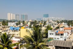 Beau paysage urbain de Bangalore dans le jour ensoleillé photographie stock Beau paysage urbain de Bangalore dans le jour ensoleillé photographie stock