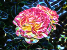 Beautiful abstract fractal and large flower royalty free illustration Beautiful abstract fractal and large flower royalty free illustration