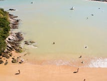 Drone view of Praia da Ferradura, Buzios, Brazil royalty free stock images Drone view of Praia da Ferradura, Buzios, Brazil royalty free stock images