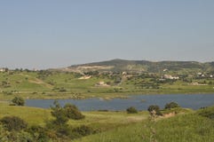 The beautiful Akrounta Dam in Cyprus