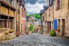 Beautiful alley in an old town in Europe royalty free stock images Beautiful alley in an old town in Europe royalty free stock images