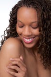 Beautiful Bare Shouldered African American Woman Stock Image