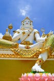 Beautiful Big White Statue Of Brahma Stock Photo