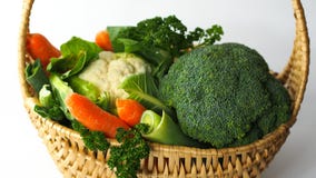 Basket with different healthy vegetables royalty free stock photography Basket with different healthy vegetables royalty free stock photography