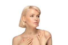 Beautiful blond hair woman royalty free stock image Beautiful blond hair woman royalty free stock image