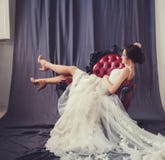 Beautiful bride in classic room royalty free stock photos Beautiful bride in classic room royalty free stock photos