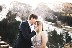 Beautiful bride and groom embracing and kissing on their wedding day outdoors royalty free stock photo Beautiful bride and groom embracing and kissing on their wedding day outdoors royalty free stock photo